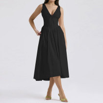 EVE Plus Size Print Backless Sling Maxi Dress GMAN-28261