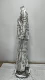 EVE Plus Size Long Sleeve Print Shirt Loungewear Pants Suit GMAN-28613