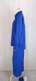 EVE Plus Size Solid Color Loose Shirt Pants Suit GMAN-22010
