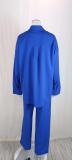 EVE Plus Size Solid Color Loose Shirt Pants Suit GMAN-22010