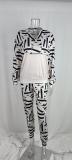 EVE Plus Size Casual Print Sport Two Piece Pants Set GMAN-8568