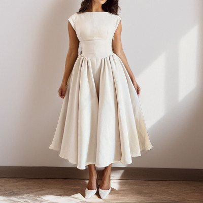 EVE Plus Size Solid Color Sleeveless Maxi Dress GMAN-29220