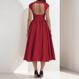 EVE Plus Size Solid Color Sleeveless Maxi Dress GMAN-29220