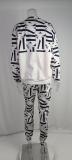 EVE Plus Size Casual Print Sport Two Piece Pants Set GMAN-8568
