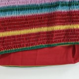 EVE Plus Size Colorful Print Off Shoulder Tube Tops Dress GMAN-29026