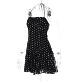 EVE Fashion Polka Dot Printed Halterneck Mini Dress GLAG-D5418805