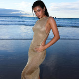 EVE Sexy Backless See Through Split Maxi Dress GLAG-D4516444G