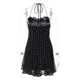 EVE Fashion Polka Dot Printed Halterneck Mini Dress GLAG-D5418805