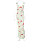 EVE Print U Neck Sling Maxi Dress GLAG-D2C11305G