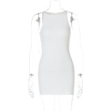 EVE Solid Color Sleeveless Mini Dress GLAG-D4318762F