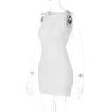 EVE Solid Color Sleeveless Mini Dress GLAG-D4318762F