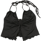 EVE Lace Up Hollow Out Cami Tank Top GYME-K25B68538
