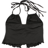 EVE Lace Up Hollow Out Cami Tank Top GYME-K25B68538