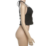 EVE Lace Up Hollow Out Cami Tank Top GYME-K25B68538