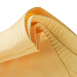 EVE Single Shoulder Long Sleeve Tie Up Two Piece Pants Set MZ-2904