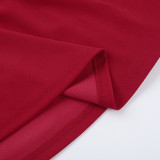 EVE Solid Color U Neck Mini Dress FL-ZX25047PFO