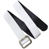 EVE Plus Size Solid Color Flare Sleeve Belt Midi Dress GCZF-8629