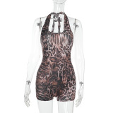 EVE Leopard Print V Neck Romper FL-YL25066MHO