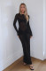 EVE Solid Color Long Sleeve Mesh Maxi Dress MZ-0471