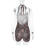 EVE Leopard Print V Neck Romper FL-YL25066MHO