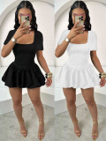 EVE Short Sleeve Square Neck Mini Dress LSD-2431