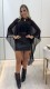 EVE Round Neck Long Mesh Shawl Blouse QODY-6061