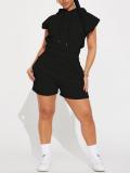 EVE Solid Color Hooded Sleeveless Sport Suit GLF-10129
