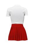EVE Letter Print Casual Two Piece Skirts Set GLF-10026