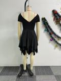 EVE Irregular Double Layered Hem Tube Tops Mini Dress NY-11067