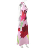 EVE Sexy Print Sleeveless Backless Maxi Dress FL-XY25126PFO