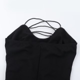 EVE V-neck Crossover Hollow Out Wrap Tops FL-WQ25103MHO