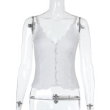 EVE Lace Solid Color Sexy Sling Tank Tops FL-YL24622PFO