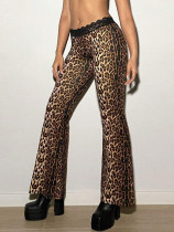 EVE Lace Print Leopard Flare Pants GFRT-060019PBL