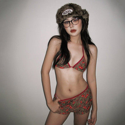 EVE Tie-Dye Printed Bikini 3-Piece Swimsuit XEF-K25S70099