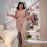EVE Plus Size Pearl Lapel Blazer Three Piece Pants Set NY-3613