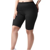 EVE Plus Size Solid Color Fifth Pants GYZY-6663