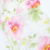 EVE V Neck Backless Print Maxi Dress CYA-901790