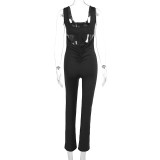 EVE Solid Color Backless Tight Sport Jumpsuit GWSD-P1994367