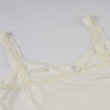 EVE Lace Patchwork Spaghetti Strap Tank Top GLRF-WET36769