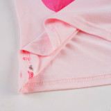 EVE Short Sleeve Print O Neck T Shirt GLRF-WDT35750