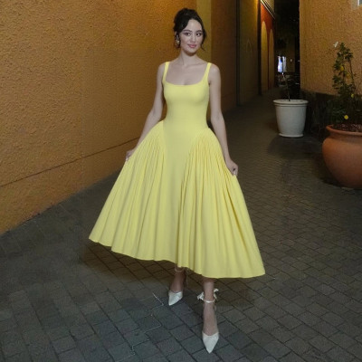 EVE Sleeveless Square Neck Solid Maxi Dress XEF-K24D69835