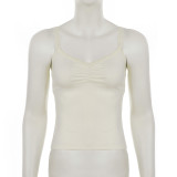 EVE Lace Patchwork Spaghetti Strap Tank Top GLRF-WET36769