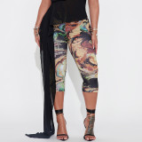EVE Sexy Print Tight High Waist Seventh Pants GDSF-JJ25PT079