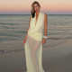 EVE Solid Color Mesh See Through Maxi Dress XEF-K25D71270