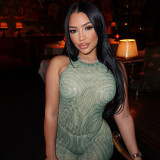 EVE Print O Neck Sleeveless Two Piece Pants Set GSZM-C25ST047