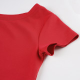 EVE Solid Color Slash Neck Sport Crop Tops GLRF-MAS30069