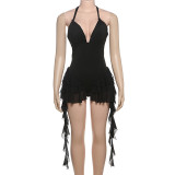 EVE Deep V Neck Backless Sling Romper XEF-K25K70687