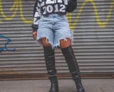 EVE Tassel Holes Denim Short LSD-2419