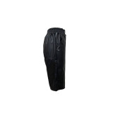 EVE Casual Leather Solid Color Fifth Pants LSD-2400