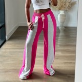 EVE Color Block Patchwork Loose Straight Pants LSD-2490